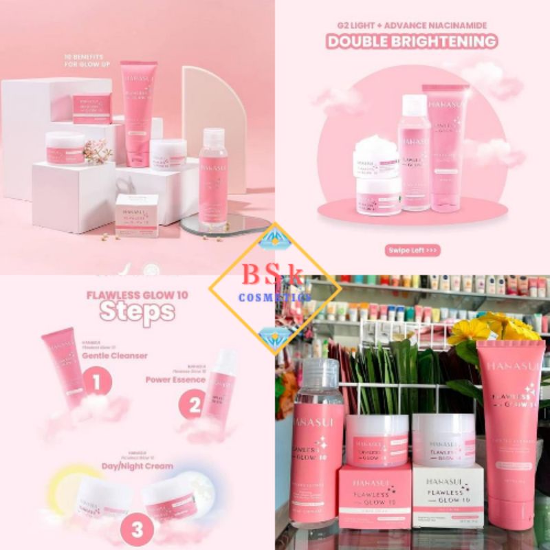 ⭐AJ⭐ Hanasui Acne Treatment Series | Hanasui Flawless Glow 10 Series | Krim Cream Hanasui | Perawata