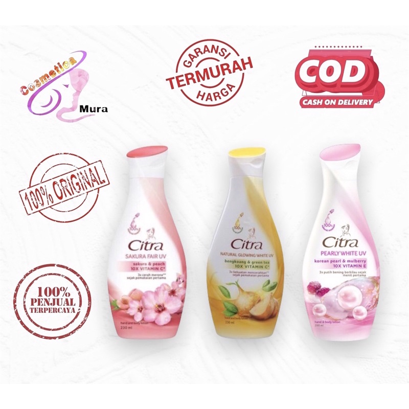 [ 230 ml ] Citra uv whitening - citra handbody lotion 230 ml - citra lotion