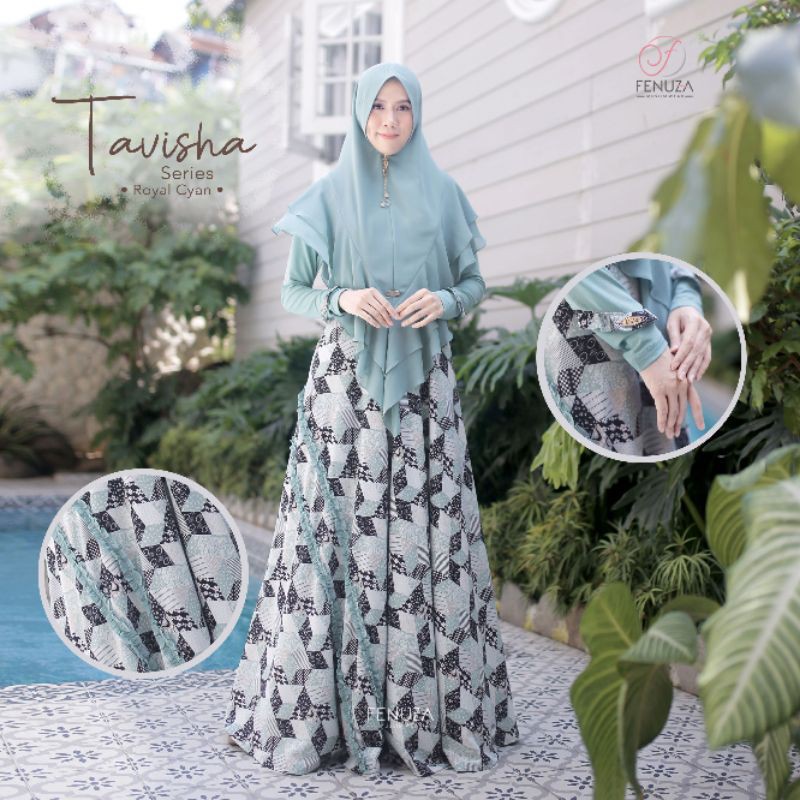 FENUZA gamis syari tavisha dress premium crepe