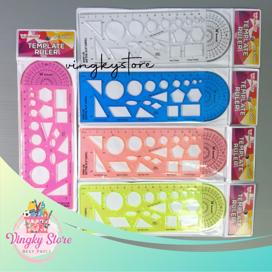 

Template Ruler / Penggaris Cetakan BT-6000 Butterfly