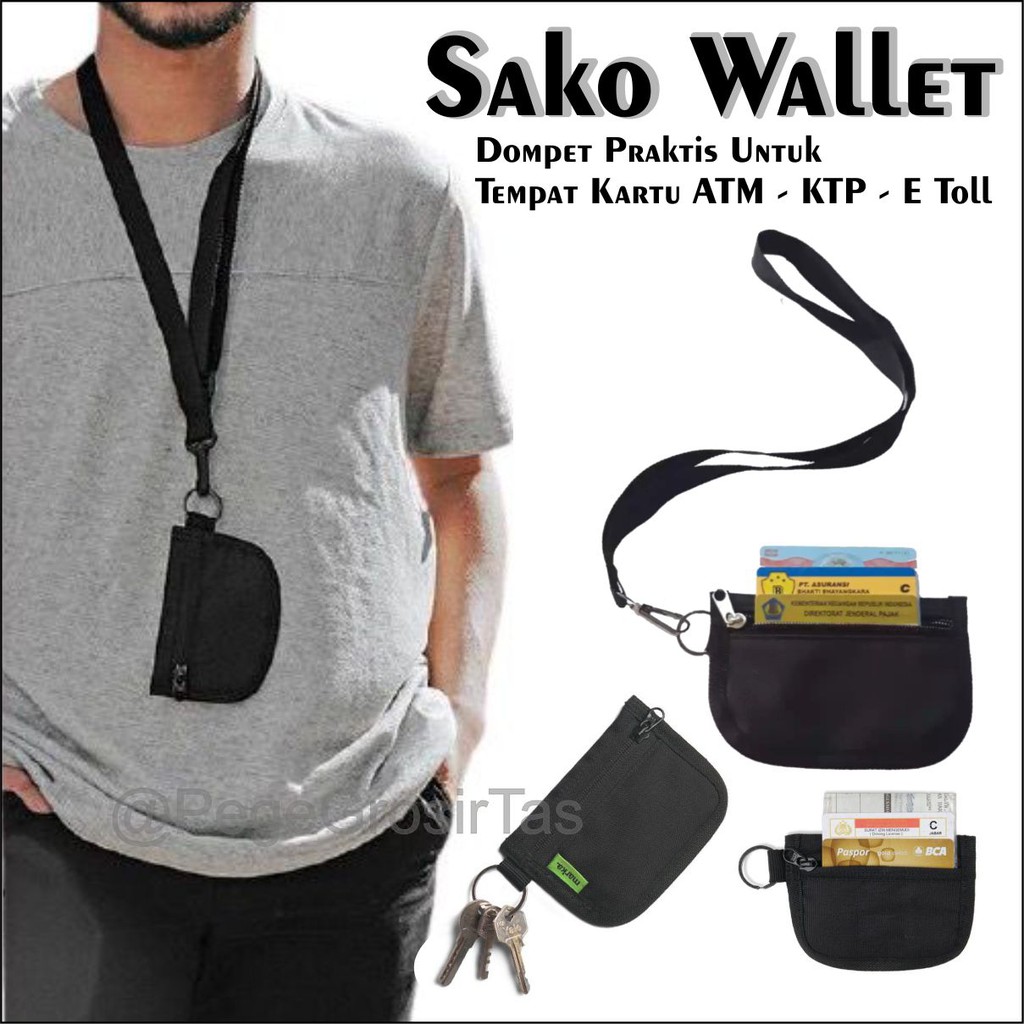 Sako Wallet Dompet Gantung Praktis Untuk Kartu ATM KTP E-toll - PG - 8820