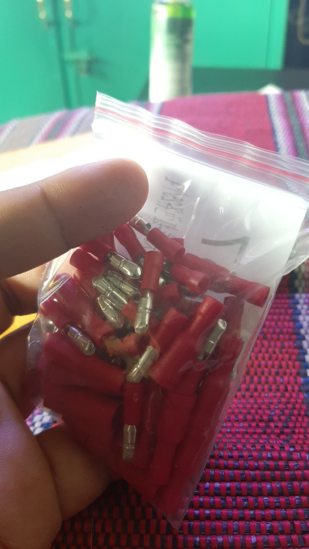 50pcs = 25pcs Male + 25pcs Female  Insulated Connector Crimp Bullet Terminal Untuk 22 ~ 16 Awg Wiring
