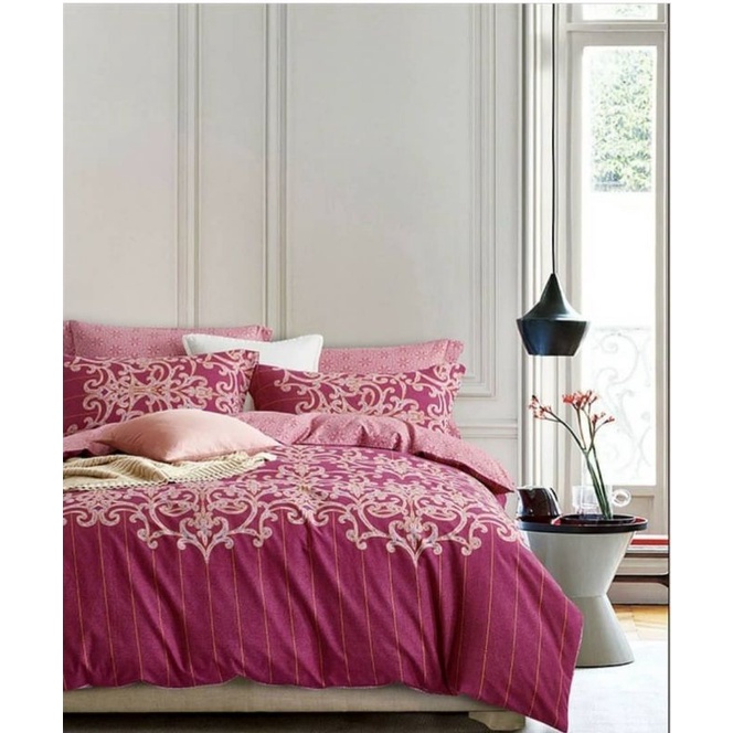 sprei katun jepang motif batik maron