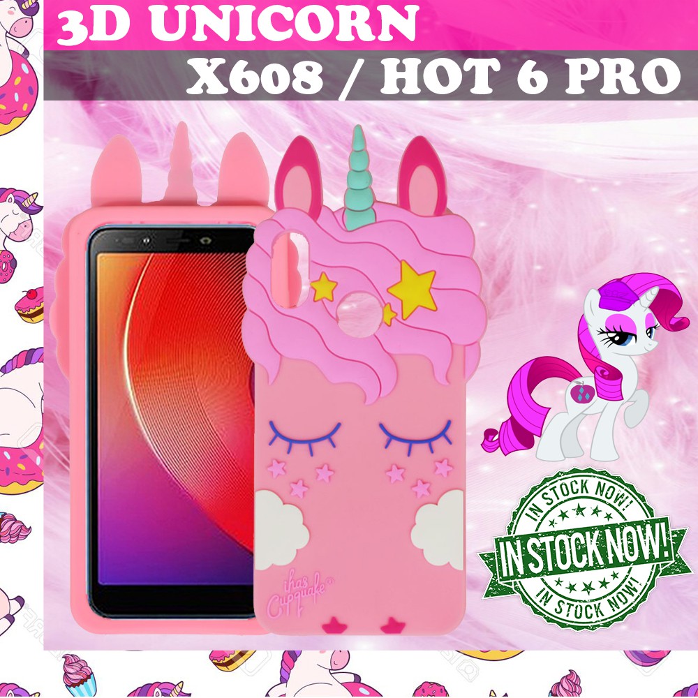 Silikon 3D Unicorn Infinix Hot S3X X622 Silikon Karakter 4D Infinix X622 Soft Case Lucu Case silikon