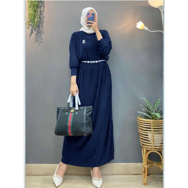 JCZR - Lidya Maxi Jumbo / Maxi Muslimah Fashion / Gamis Knit Murah