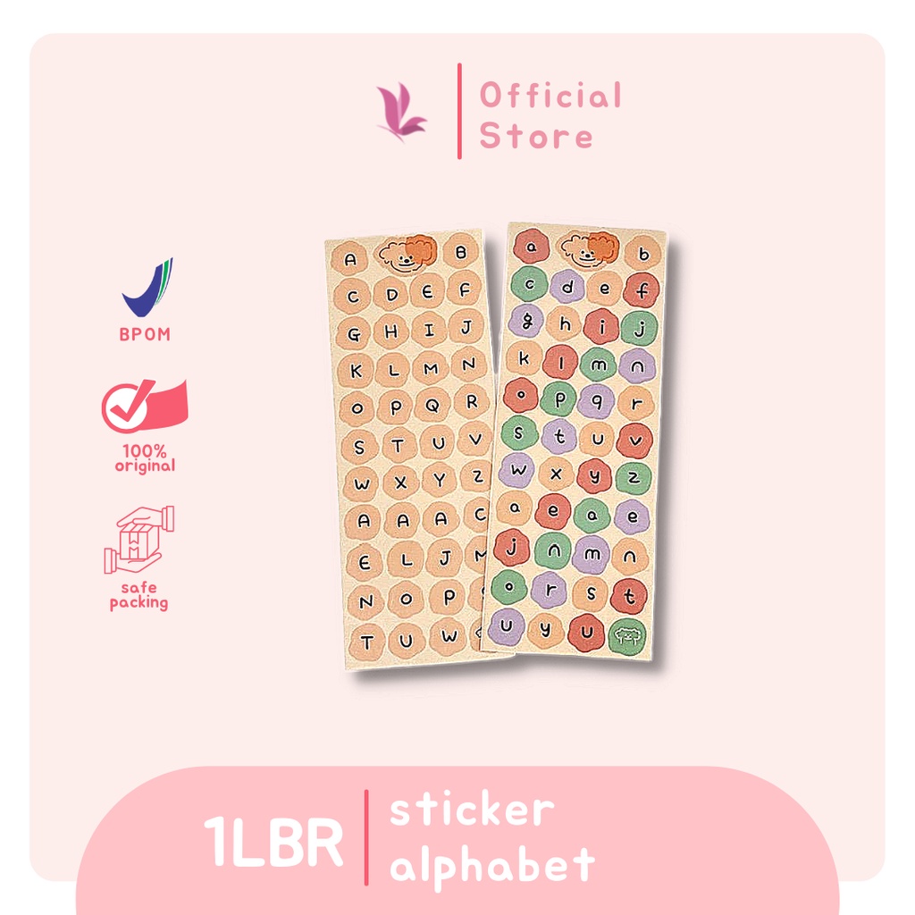

Stiker Alfabet / Stiker Huruf Berwarna / Stiker Dekorasi
