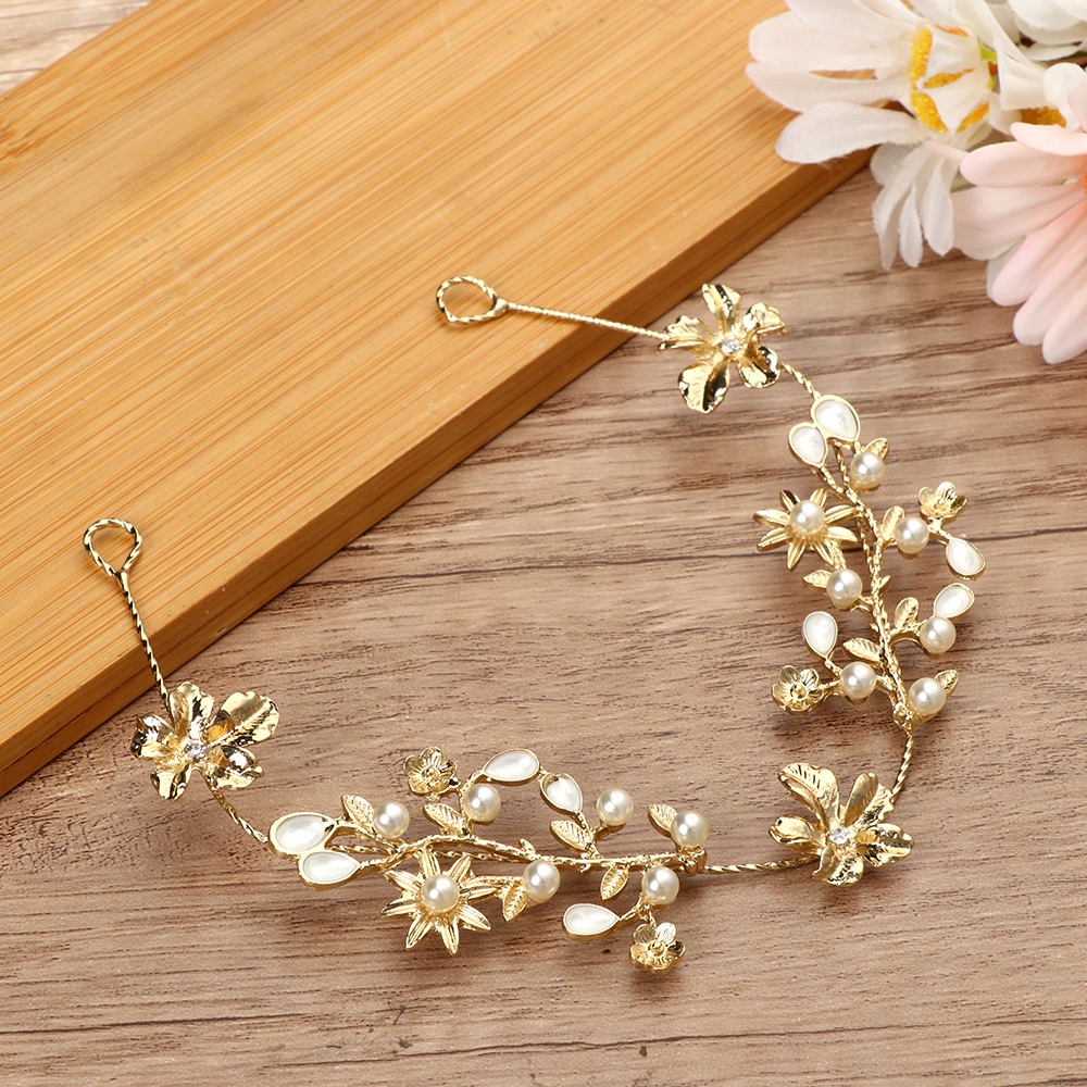 Bridal Rhinestone Flower Headband Handmade Inlaid Crystal Rhinestone Headwear
