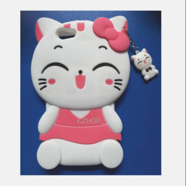 Softcase 3D Oppo F1S / A59 Case Hp Silikon Cover Karakter Kucing Mimicat Boneka Lucu