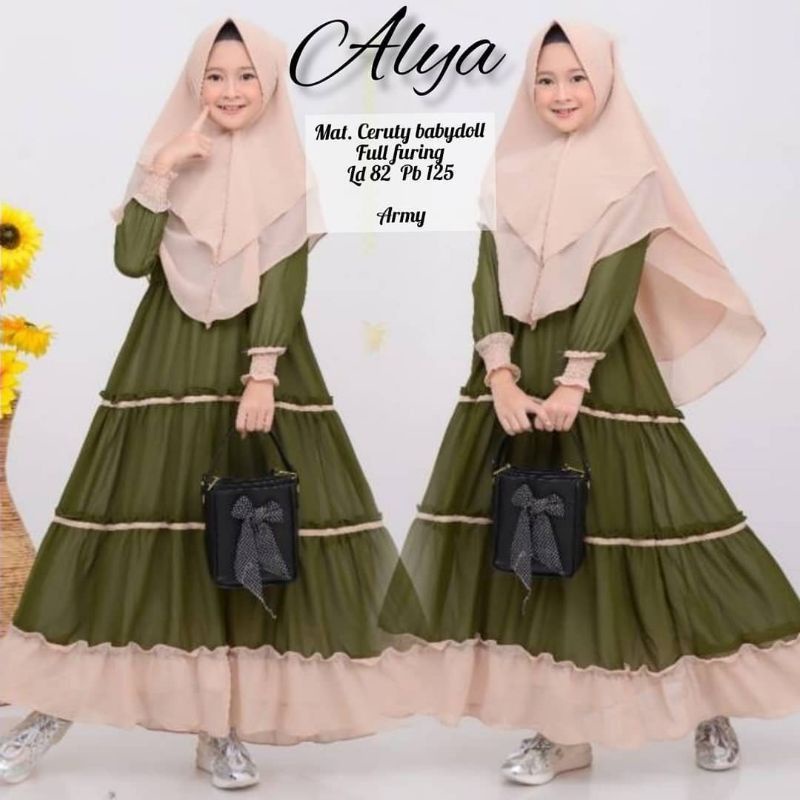 GAMIS ANAK PEREMPUAN AYLA TERBARU GAMIS ANAK CERUTY BABYDOLL 9-12THN