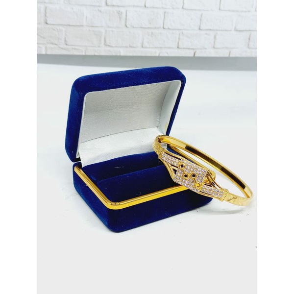 GELANG PERAK ASLI 925 SILVER LAPIS EMAS/GELANG BANGLE COR MP FULL/ASLI SILVER/GELANG FASHION WANITA