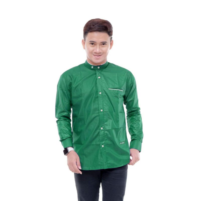 Jauhar Baju Koko Polos Kancing Kerah dobel. Baju Koko Polos Warna Hijau Botol Maroon Navy