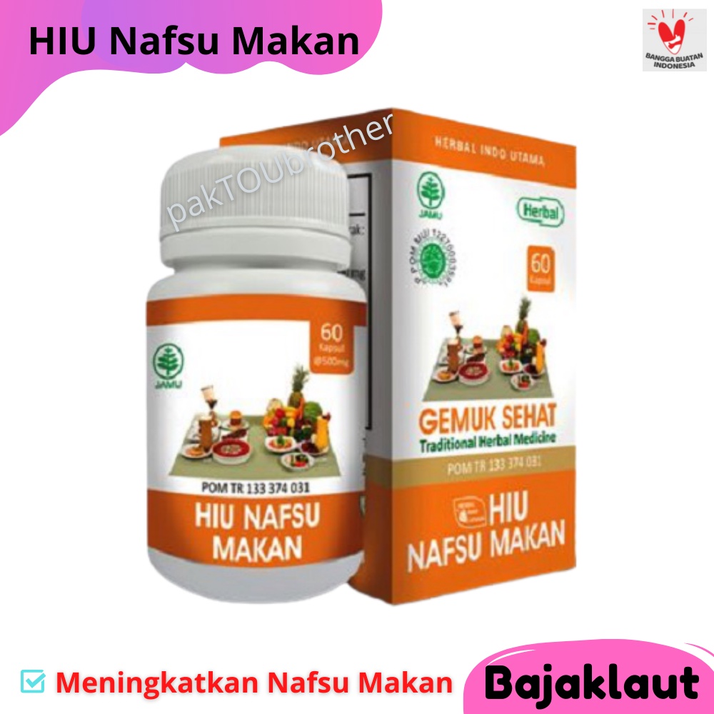 NAFSU MAKAN - Kapsul Gemuk Badan BPOM 60 kapsul Obat Gemuk Badan Cepat Permanen