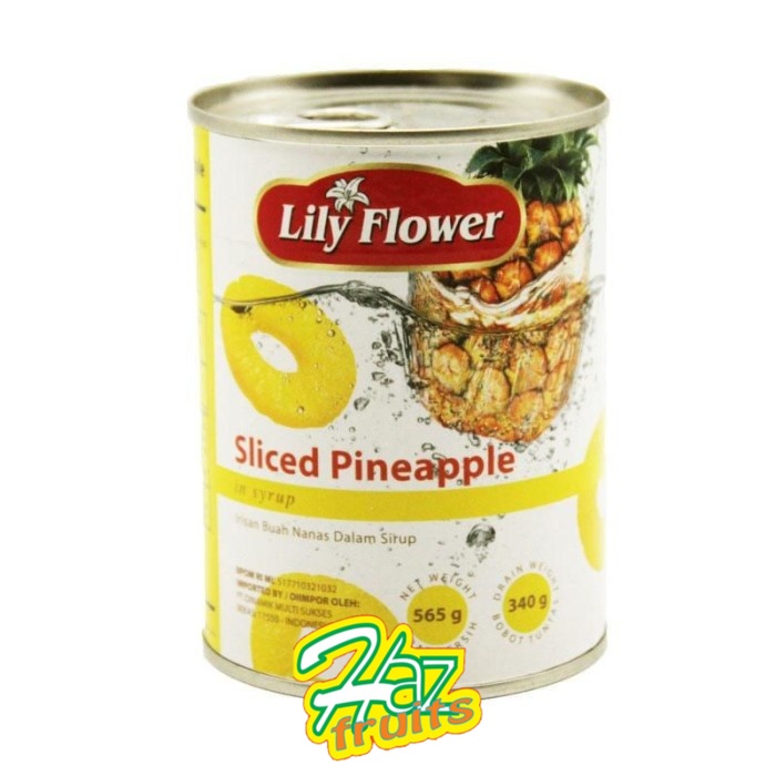 

Lily Flower Sliced Pineapple in Syrup / Buah Nanas Kaleng - 565 Gram