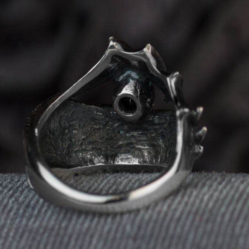 Cincin Pasanganpriawanita Desain Malaikat Demon Gaya Vintageromantis Untuk Hadiah