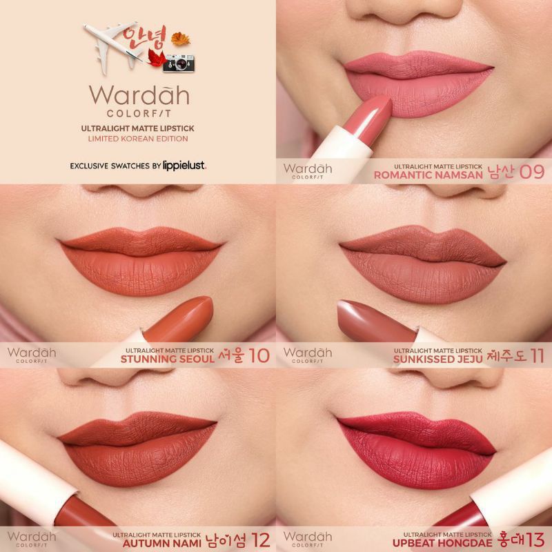 Wardah Ultralight Matte Lipstik Korean Edition
