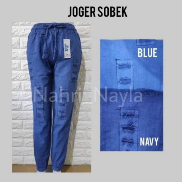 CELANA JOGER STANDAR WANITA/ CELANA LEVIS JOGER STANDAR SOBEK MURAH