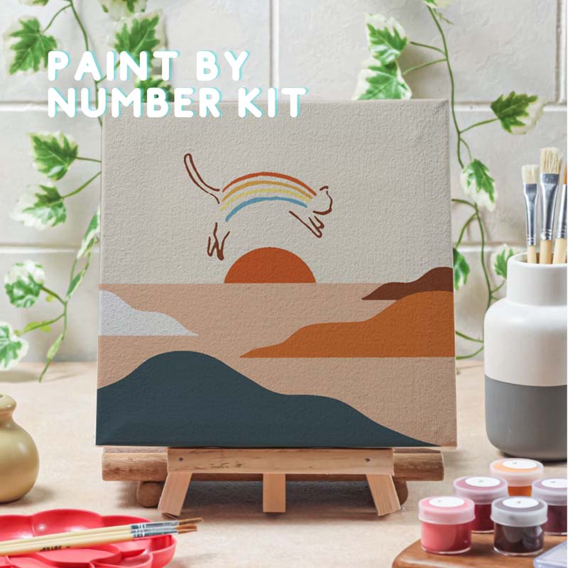 

Paint by number lukisan dessert cat VER 1 canvas 20x20 cm / painting kit / set melukis