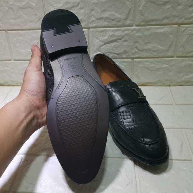 Sepatu pria pantofel lv mirror quality motif damir sepatu kerja kantor