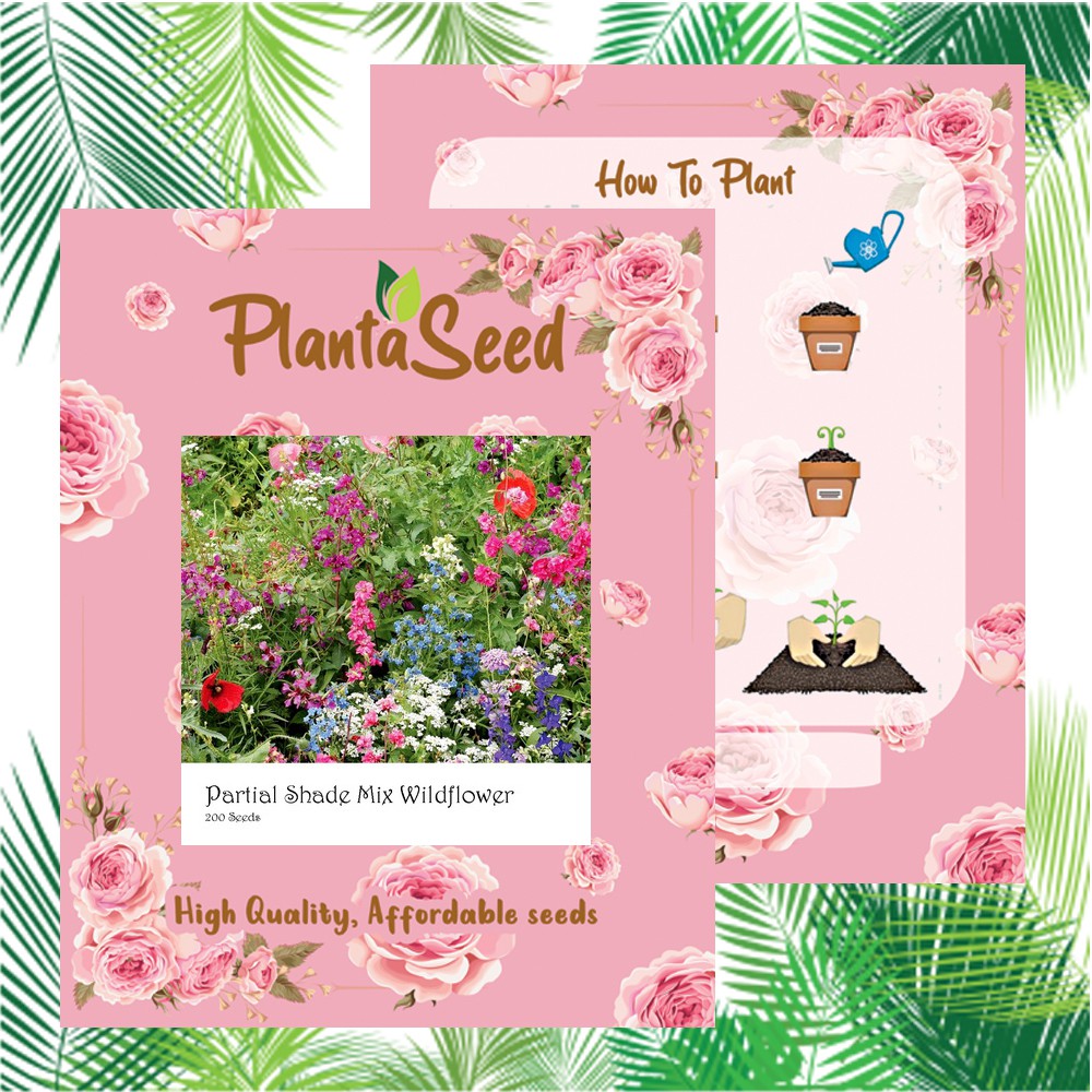 PlantaSeed - 200 Seeds - 19 Jenis Partial Shade Wildflower - PAS0228