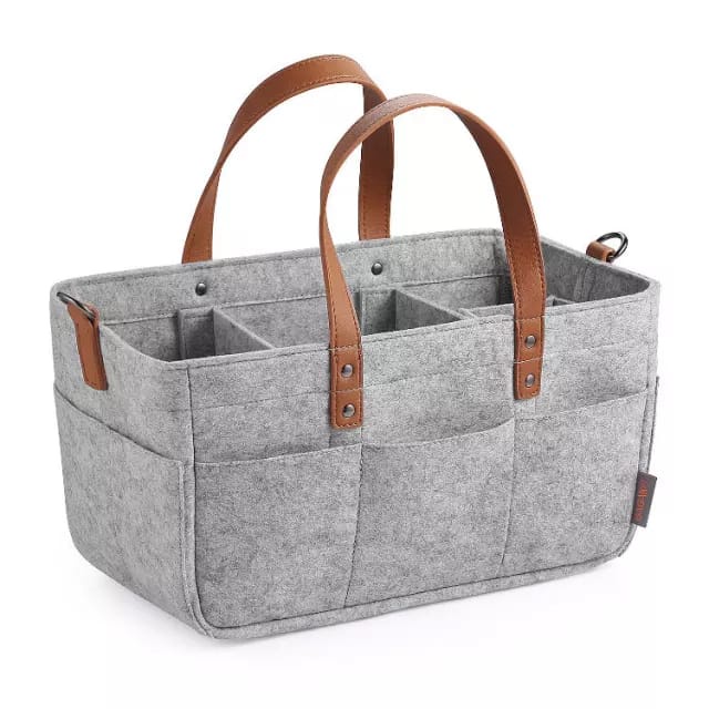 Kinderkeen Felt Square Diaper Bag Organizer -  Navy Blue / Light Grey / Dark Grey / Beige - Tas Perlengkapan Bayi