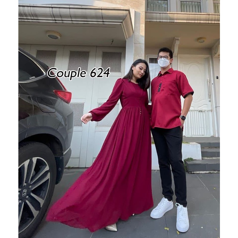 Couple 624# gamis+kemeja// couple cowo/cewe couple terbaru