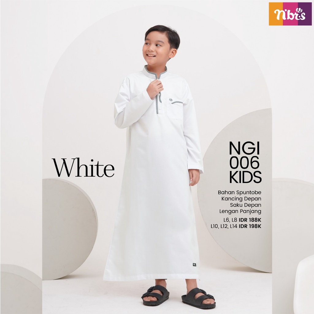 NIBRAS GAMIS IKHWAN NGI 06 &amp; NGI KIDS 06 BAHAN SPUNTOBE JUBAH LAKI - LAKI FASHION MUSLIM