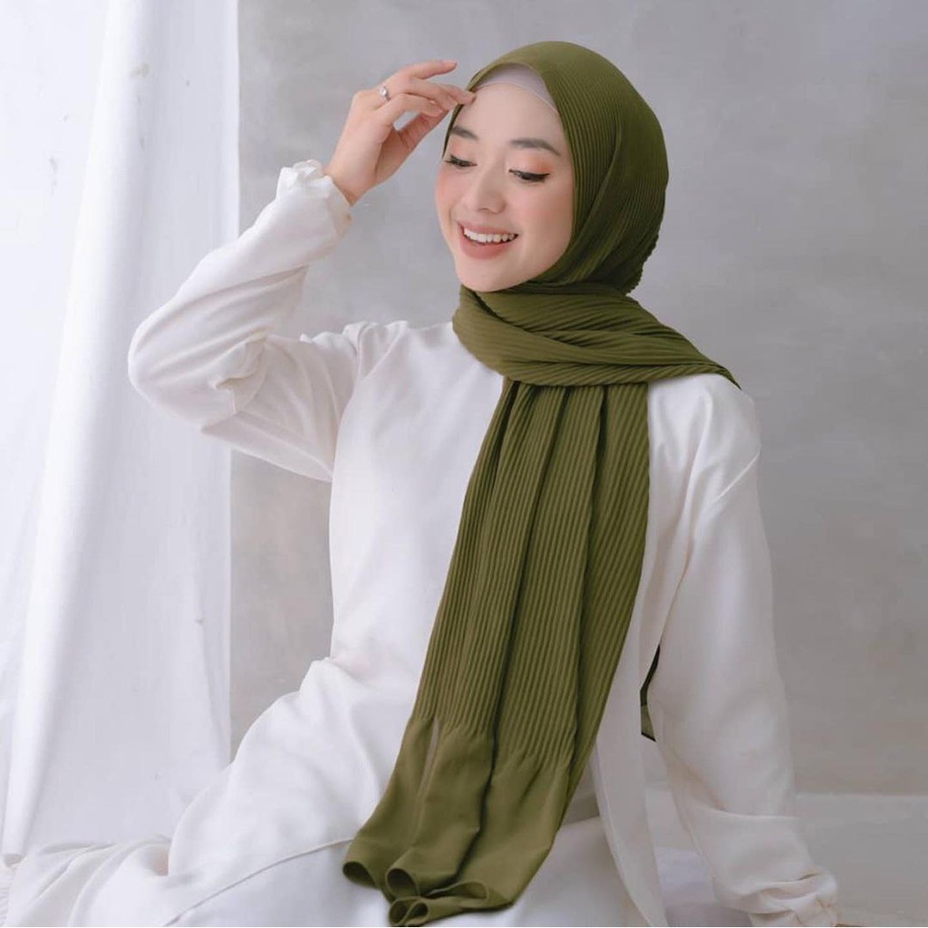 Jilbab pashmina plisket BABYDOLL 180cm X 80cm KERUDUNG WANITA