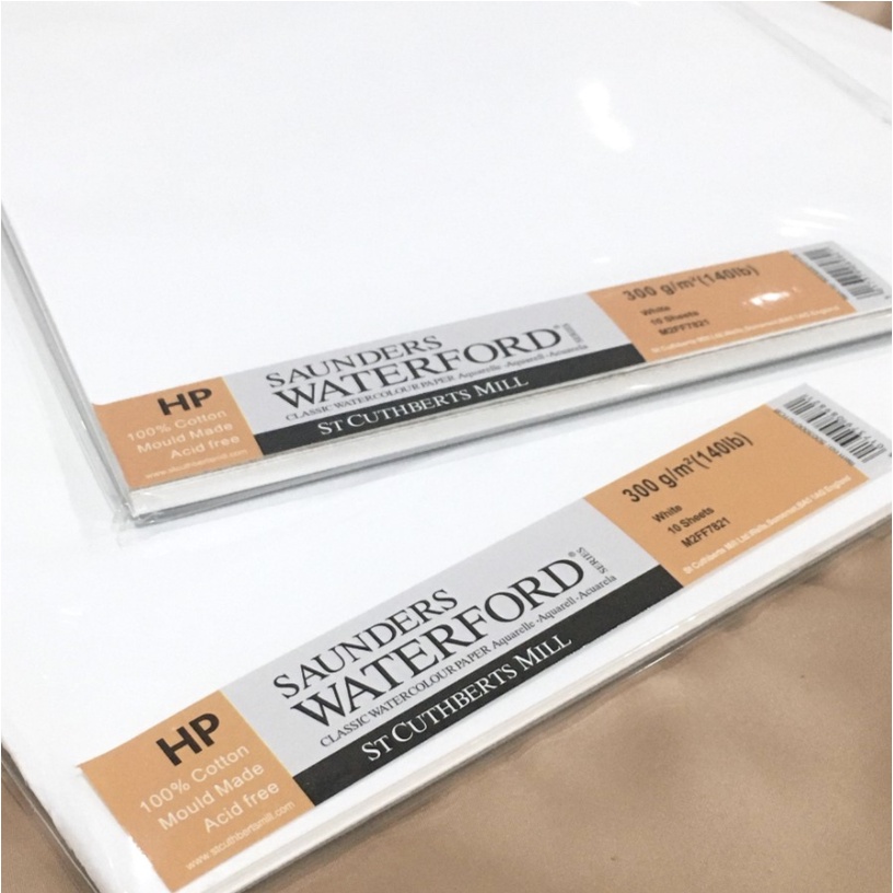 

Saunders Waterford Cotton Hot Press Paper 300gsm 28.5 x 38.5 cm (10 sheets)