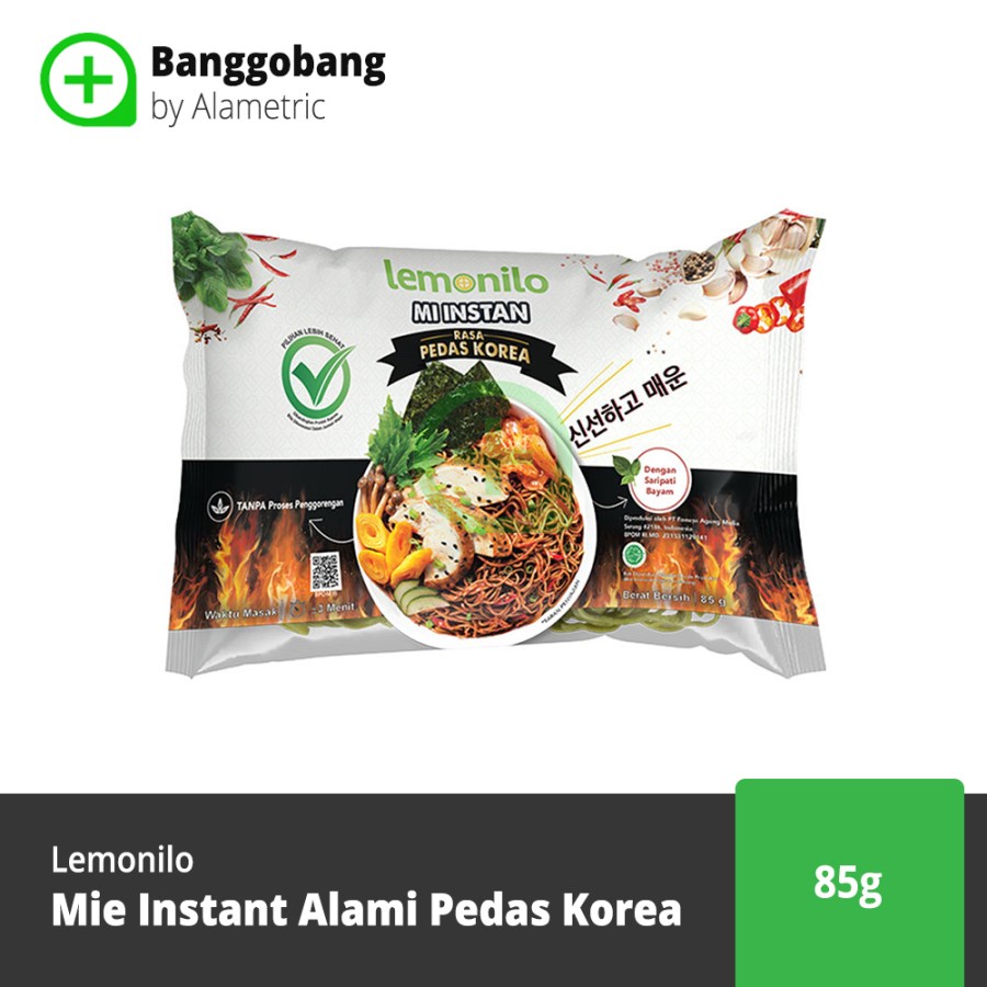 

Lemonilo Mie Instant Alami Pedas Korea 85 Gram - Banggobang