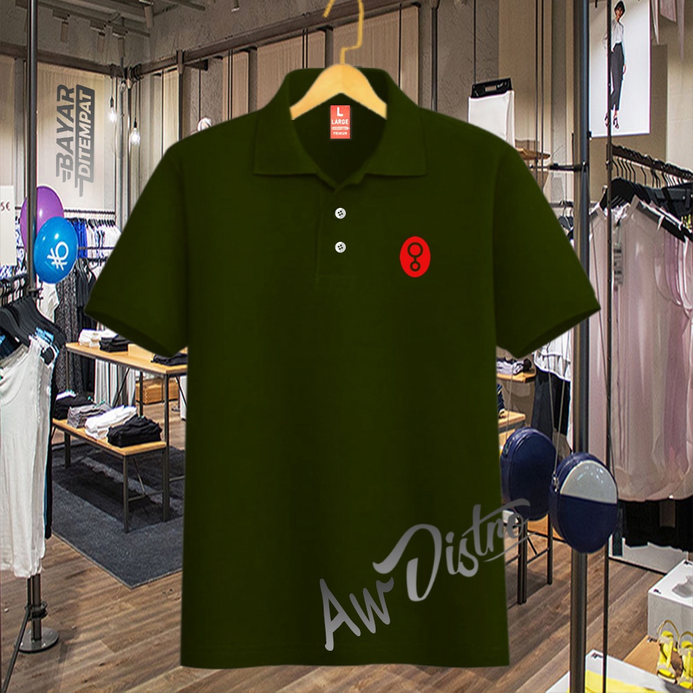 COD Baju Distro Polo Kerah Greenlight Logo Ret Premium Quality Atasan Pria Wanita Promo Termurah