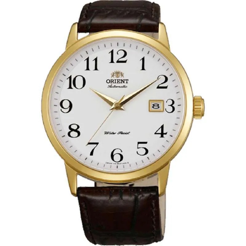 Orient FER27005W0 Symphony White Dial Brown Leather Strap - Jam Tangan Orient Original