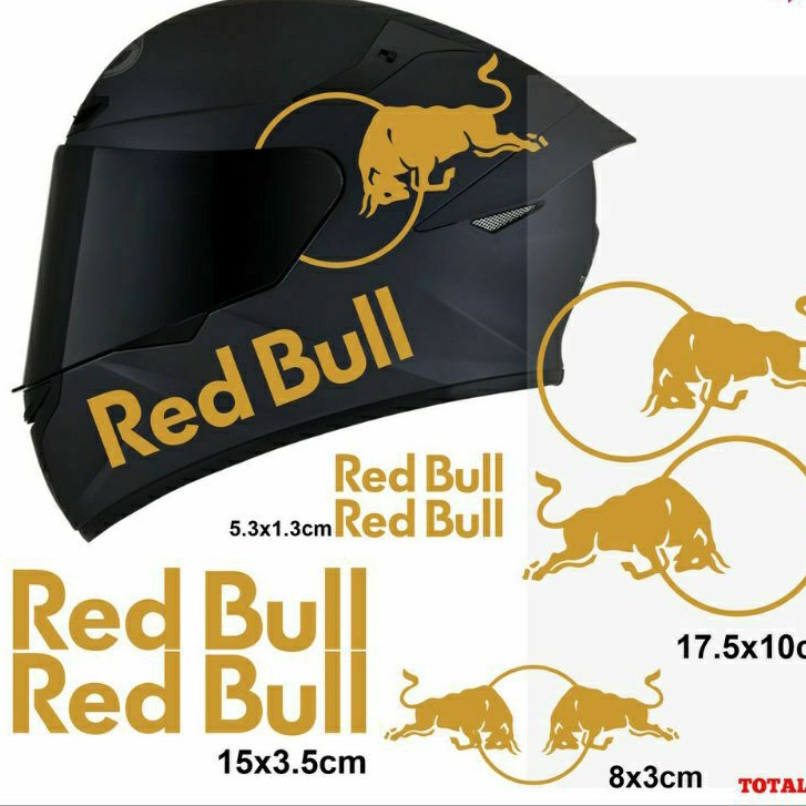 stiker Helm REDBULL