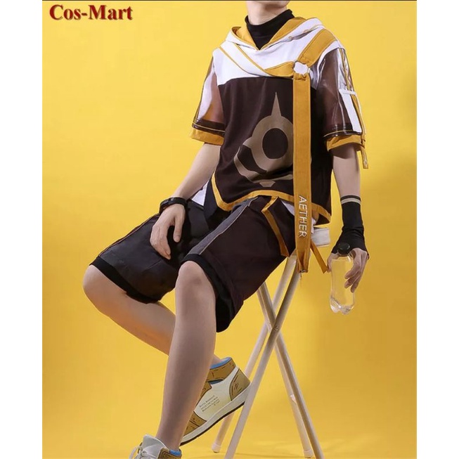 Genshin Impact Aether Casual Cosplay Costume Male