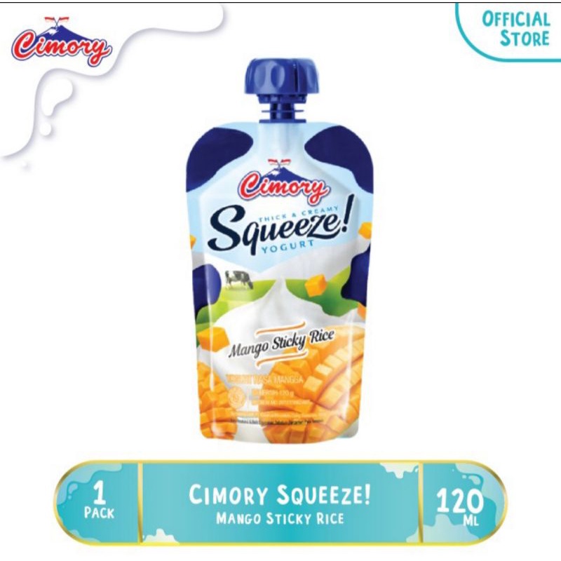 

Cimory squeeze yogurt MANGO sticky rice 120gr