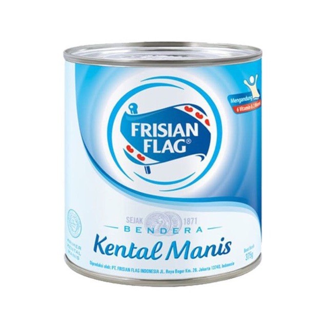 

Frisian Flag Bendera Krimer Kental Manis Putih Kaleng 370gr