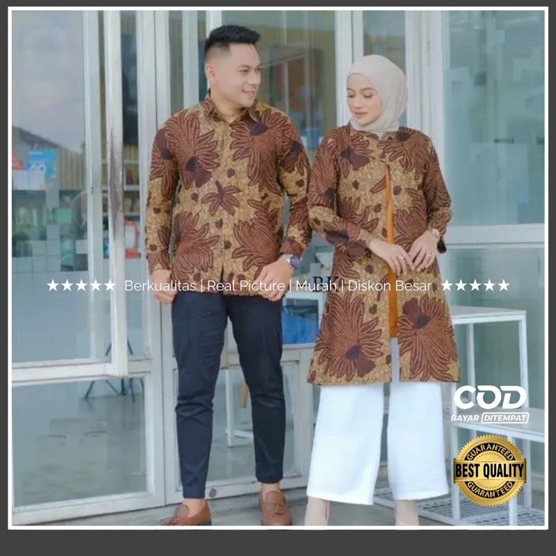 BAJU BATIK COUPLE COUPEL TUNIK KEMEJA SARIMBIT PASANGAN KAPELAN SERAGAM KERJA KAPEL PREMIUM TERBARU MOTIF MANGGAR LAWASAN M-L-XL-XXL-XXXL