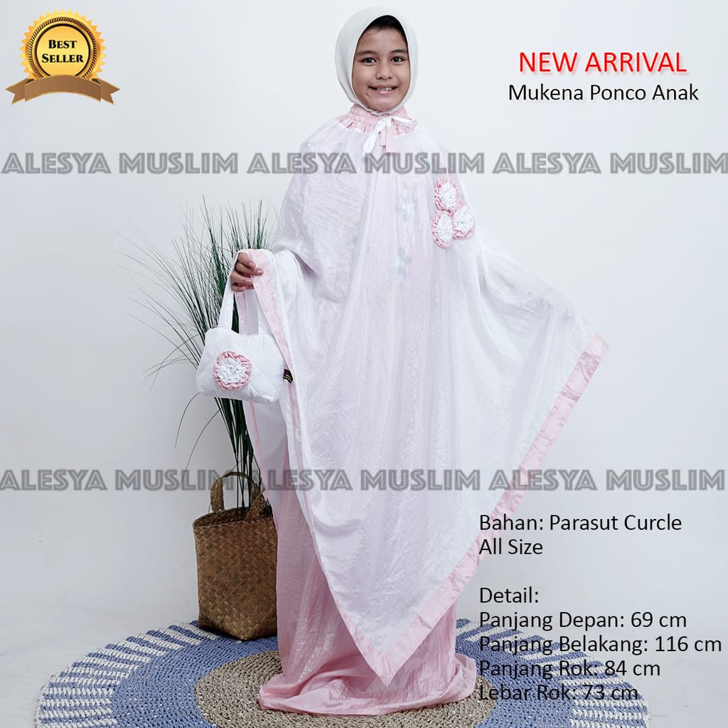 Mukena anak ponco platinum