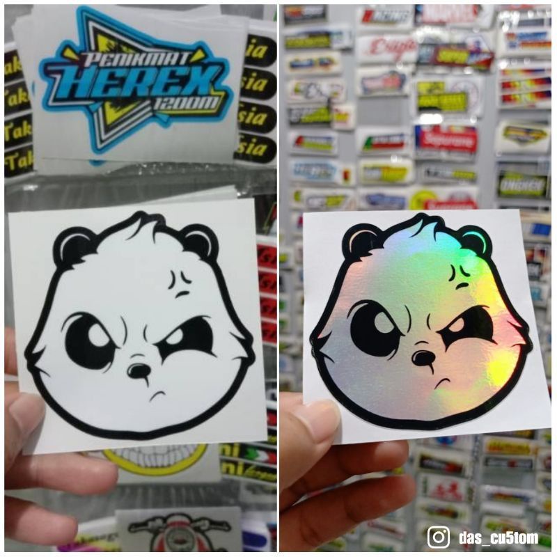 Stiker Panda Stiker Cutting logo panda