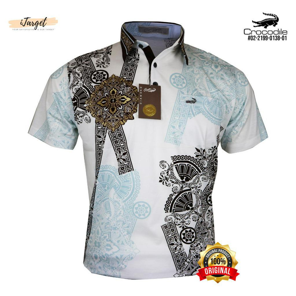 Kaos Kerah Kemeja Pria Crocodile Diamond / Platinum Katun HALUS 0138