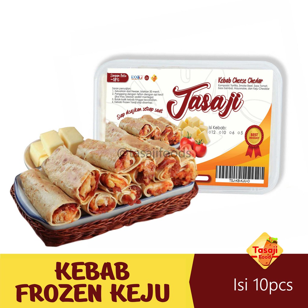 Kebab Frozen Keju (Cheese Chedar) Hemat isi 10 pcs