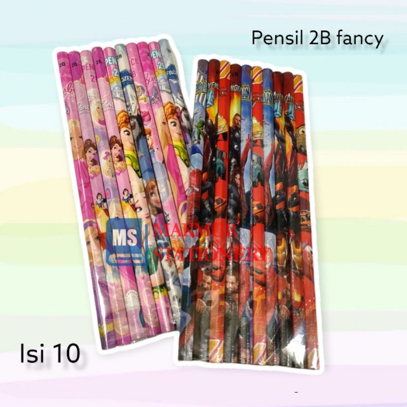 

Pensil 2B Fancy OBRAL/SALE 1 SET isi 10Pcs