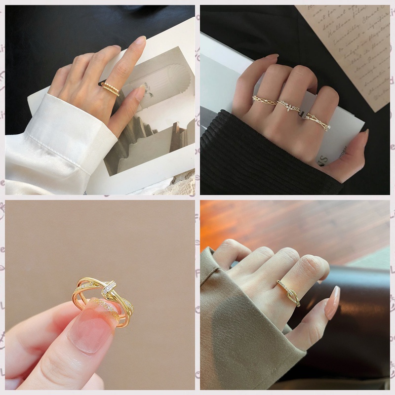 Cincin titanium wanita emas korea ring xuping lucu ring for women