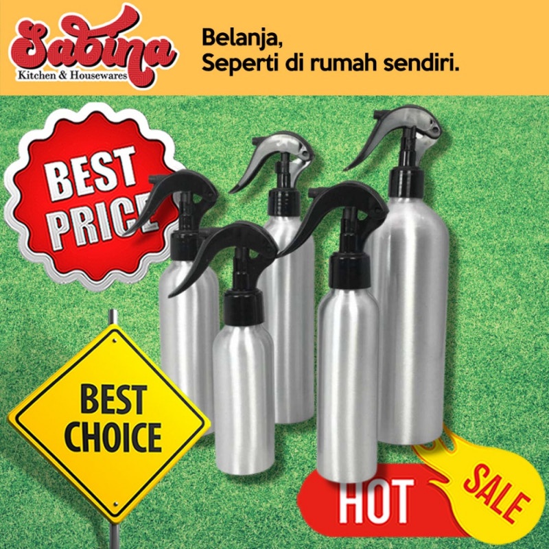 Botol Spray Semprotan Disinfektan Alkohol Tanaman Aluminium 120-150ml