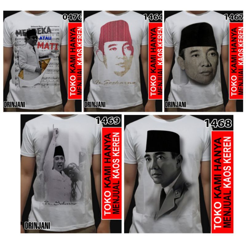 Kaos 3d bung Karno soekarno Indonesia garuda