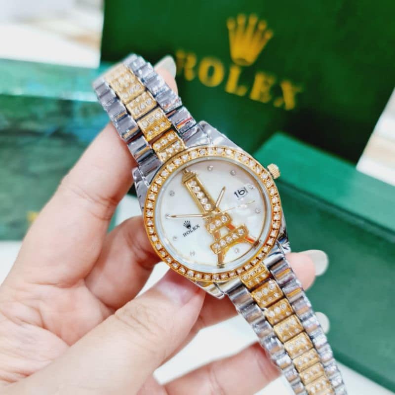 (BISA COD) JAM TANGAN WANITA ROLEX RANTAI PARIS 3,6CM JAM FASHION-JAM TERLARIS