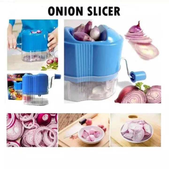 Perajang Bawang Onion Slicer Alat Pemotong Iris Gilingan Pengiris Pengupas Bawang