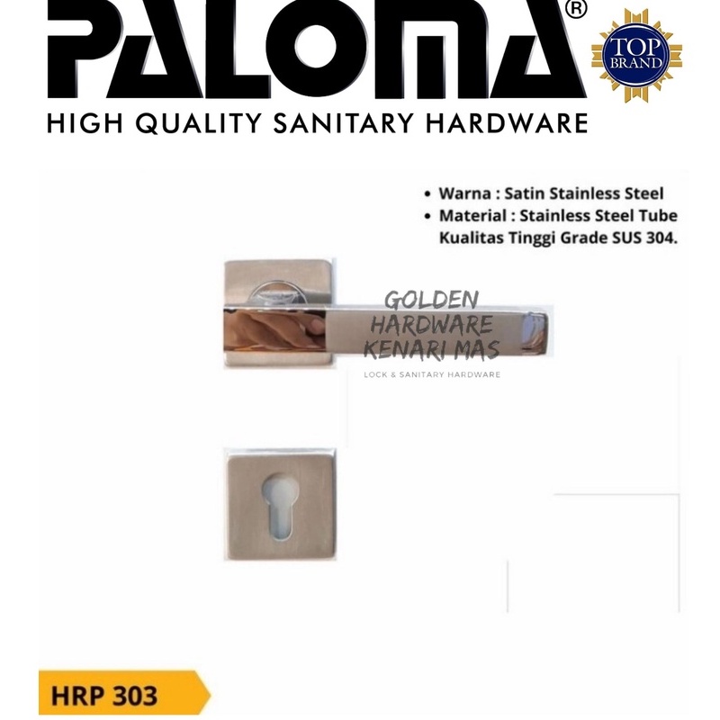 Jual Paloma Hrp Lever Handle Gagang Pintu Roses Lht Lazio Sq Ss Tube Shopee Indonesia