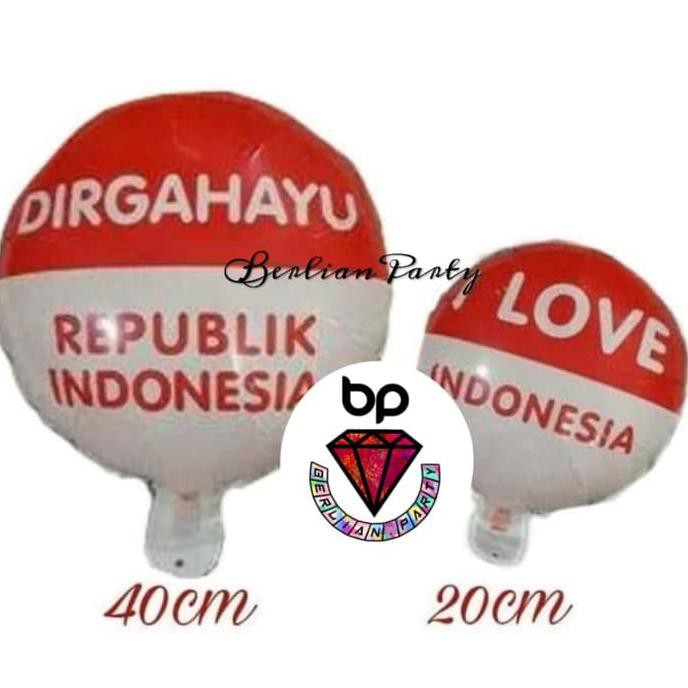 Jual Favorit Balon Foil Hut Ri Dirgahayu Ri Hiasan Merah Putih