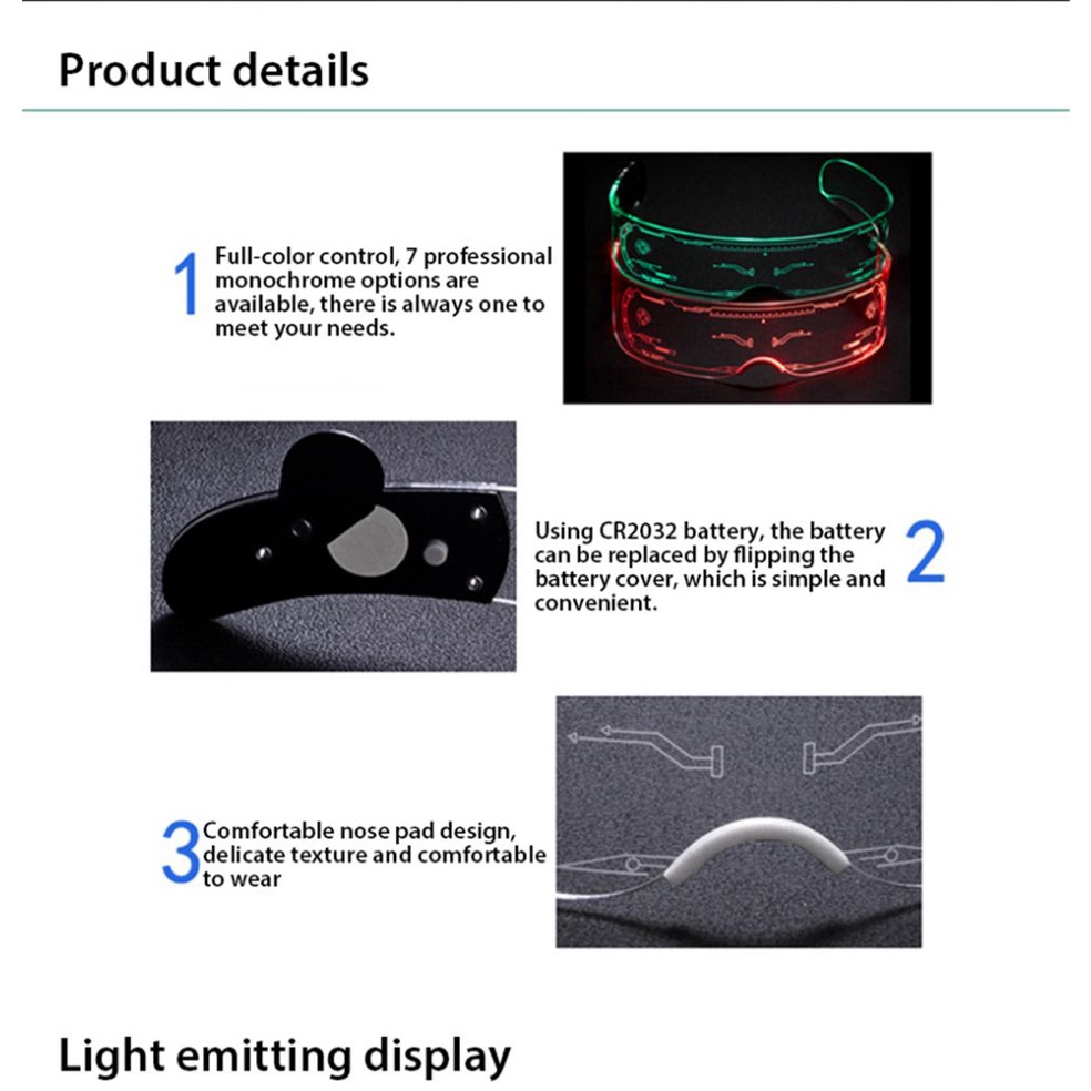 Kacamata Bengdi Dengan Lampu Led