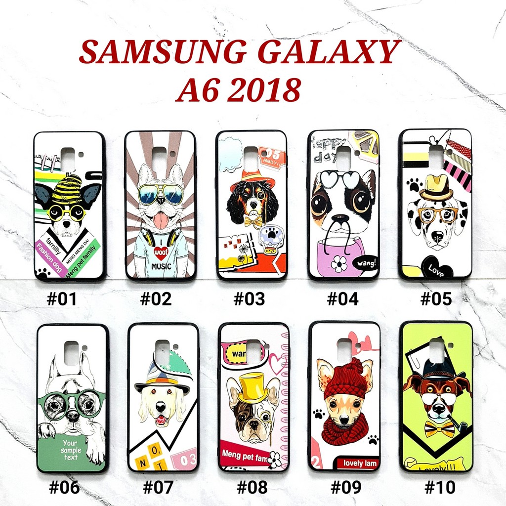 [ BUY 1 GET 1 FREE ] FDS - SAMSUNG A6 2018 A6 PLUS A8 2018 J2 PRO J4 2018 J5 2015 J5 PRO J6 2018 J7 PRIME J7 PRO J7 DUO 2018 | cute DOG SERIES Soft Hard Case Embos UV